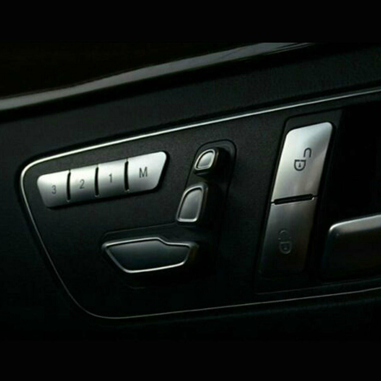 Seat Memory Lock Buttons Stickers For Benz A/B/E Class GLA GLK GLE CLS CLA ML GL
