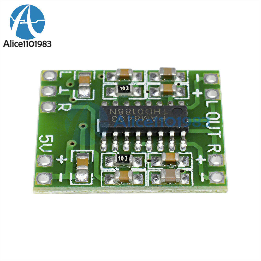 3PCS 2 Channels 3W Digital power PAM8403 Class D Audio Amplifier Board USB DC 5V
