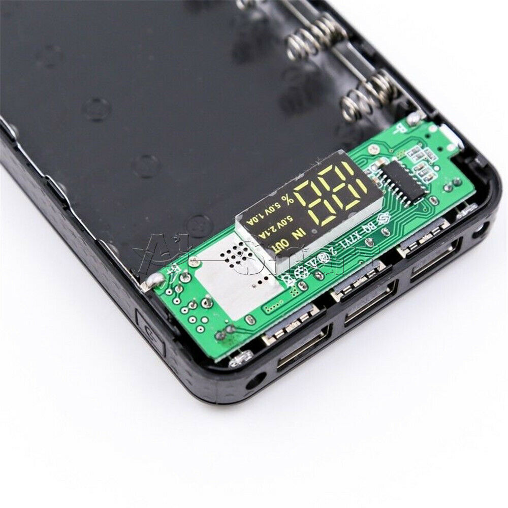 5V2.1A 3USB Mobile Power Bank Case LED 7S 7X 7 18650 Battery Charger Box