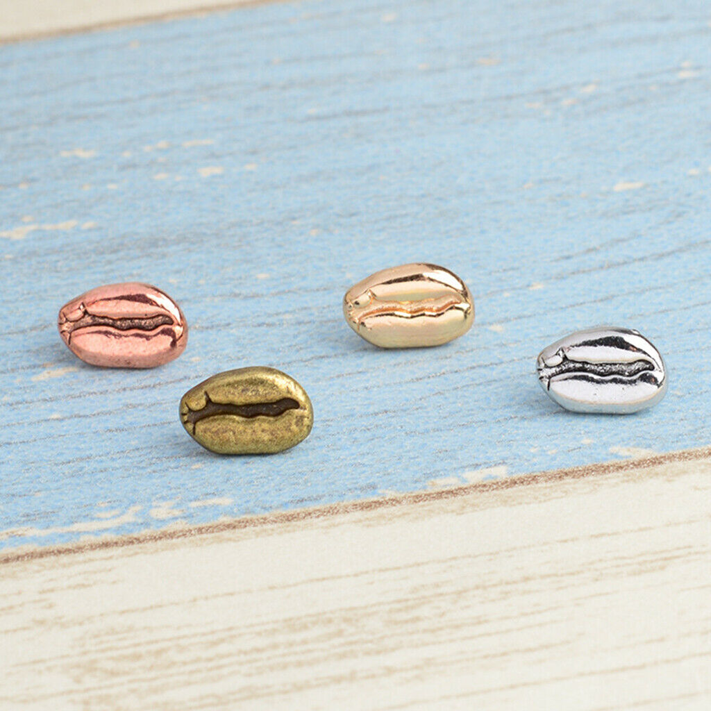 4 pcs Coffee Beans Shaped Pins Brooch Collar Lapel Pin