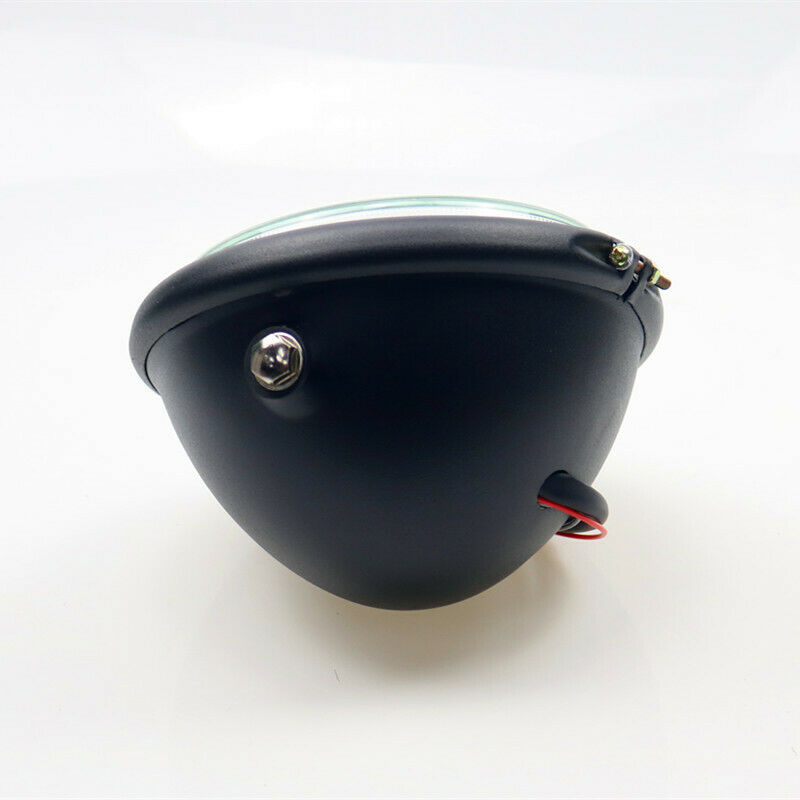 Motorcycle Sports High/Low Beam Retro Cafe Racer Blue Cirle Lights Headlight XL
