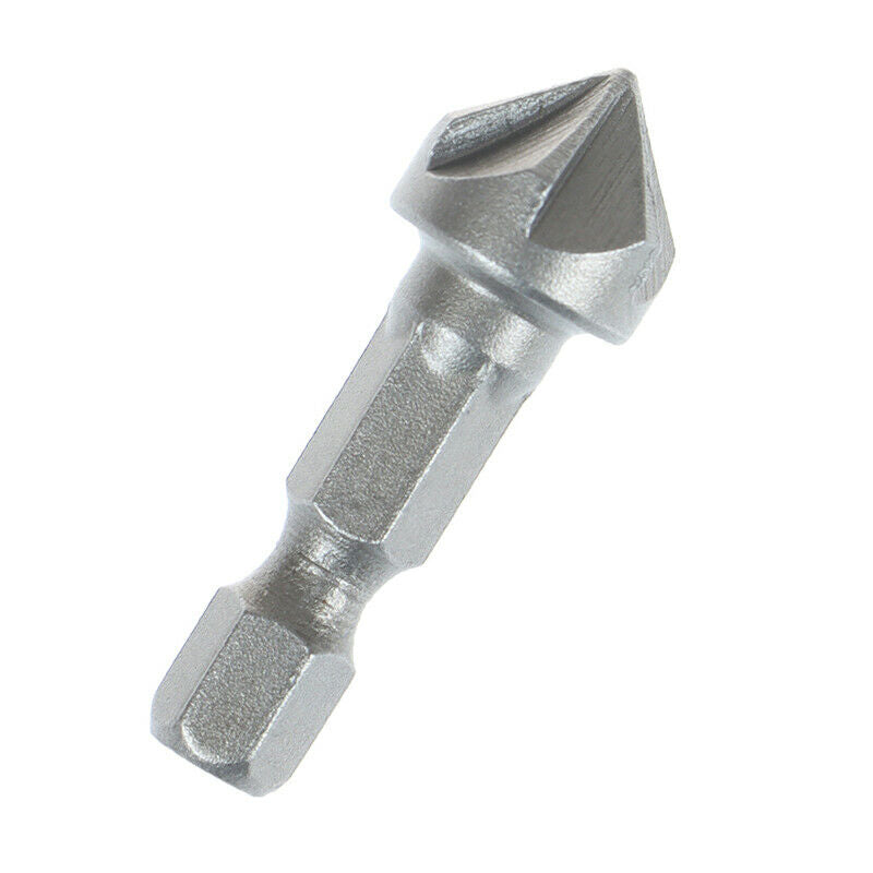 6 Flute Countersink Drill Bit Chamfer Cutting Woodworking Tool  hexagon han XC