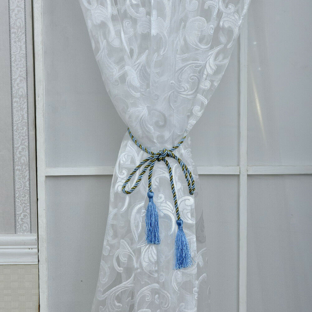 2x 100*200cm Modern Jacquard Window Treatment Curtain Door
