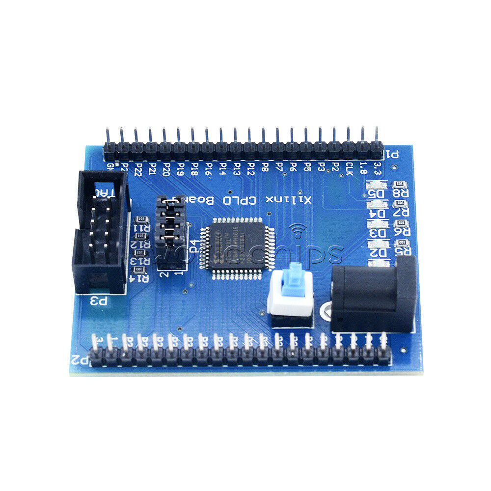 Xilinx XC9572XL CPLD AMS Development Learning Test Board+4 Programm LED