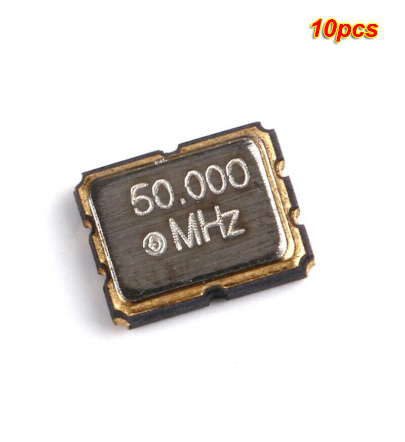 10pcs SMD active crystal oscillator 3225 50.000MHz ±50PPM 3.3V 4-pin resonator