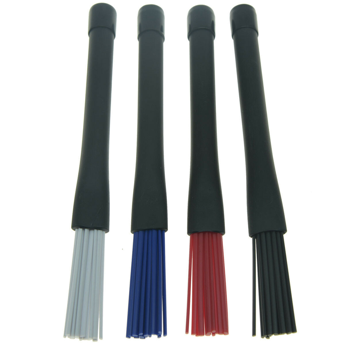ASet of 2pcs Blue Professional Jazz Drum Brushes Rubber Handle and Nylon Sticks