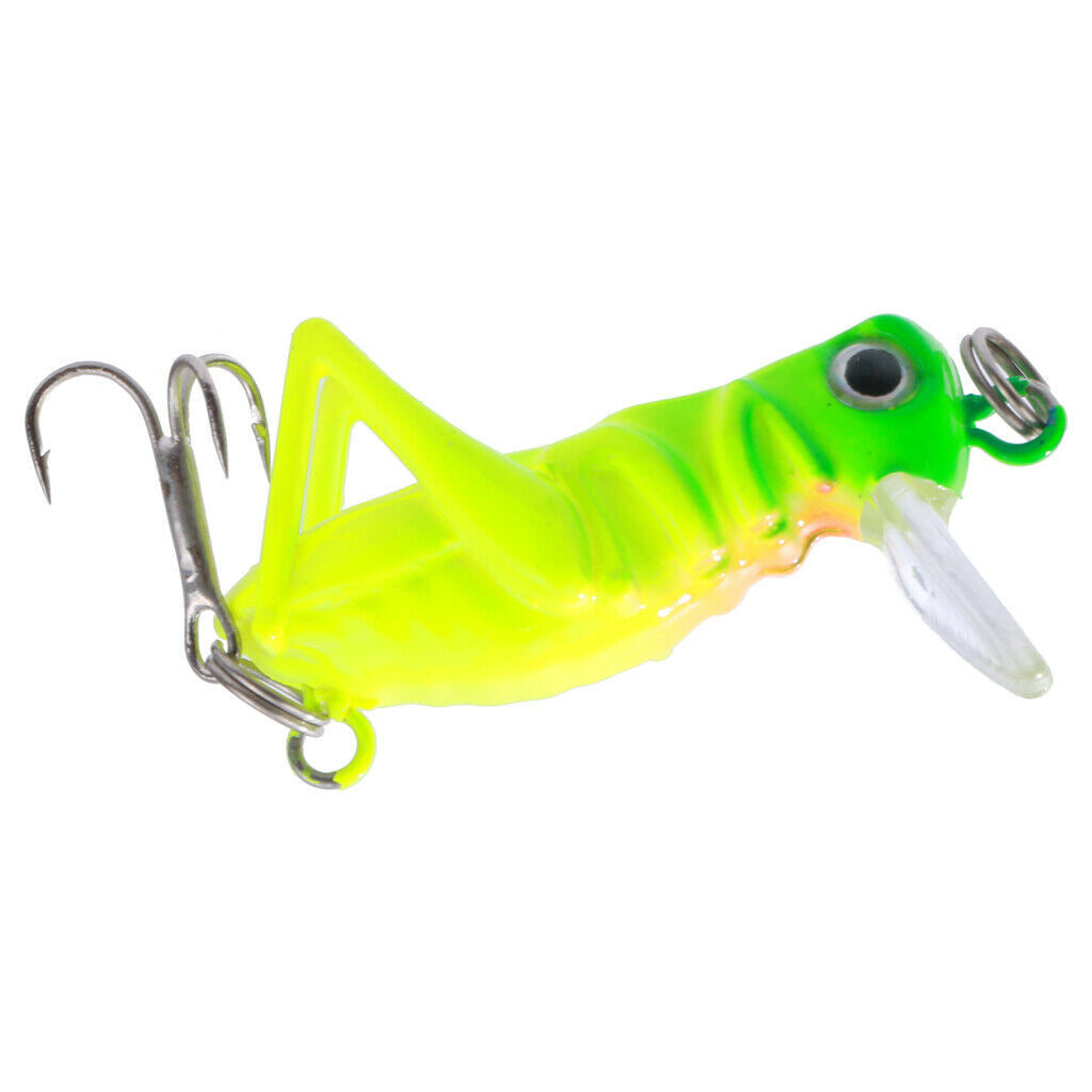 4cm Artificial Grasshopper Insect Fish Lure Sea Fishing Jig Hard Bait Hook