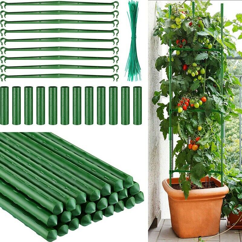Garden Stakes Plant Support Plastic Coated Steel Plant Stake 15.7 Inch PlantU6Z1