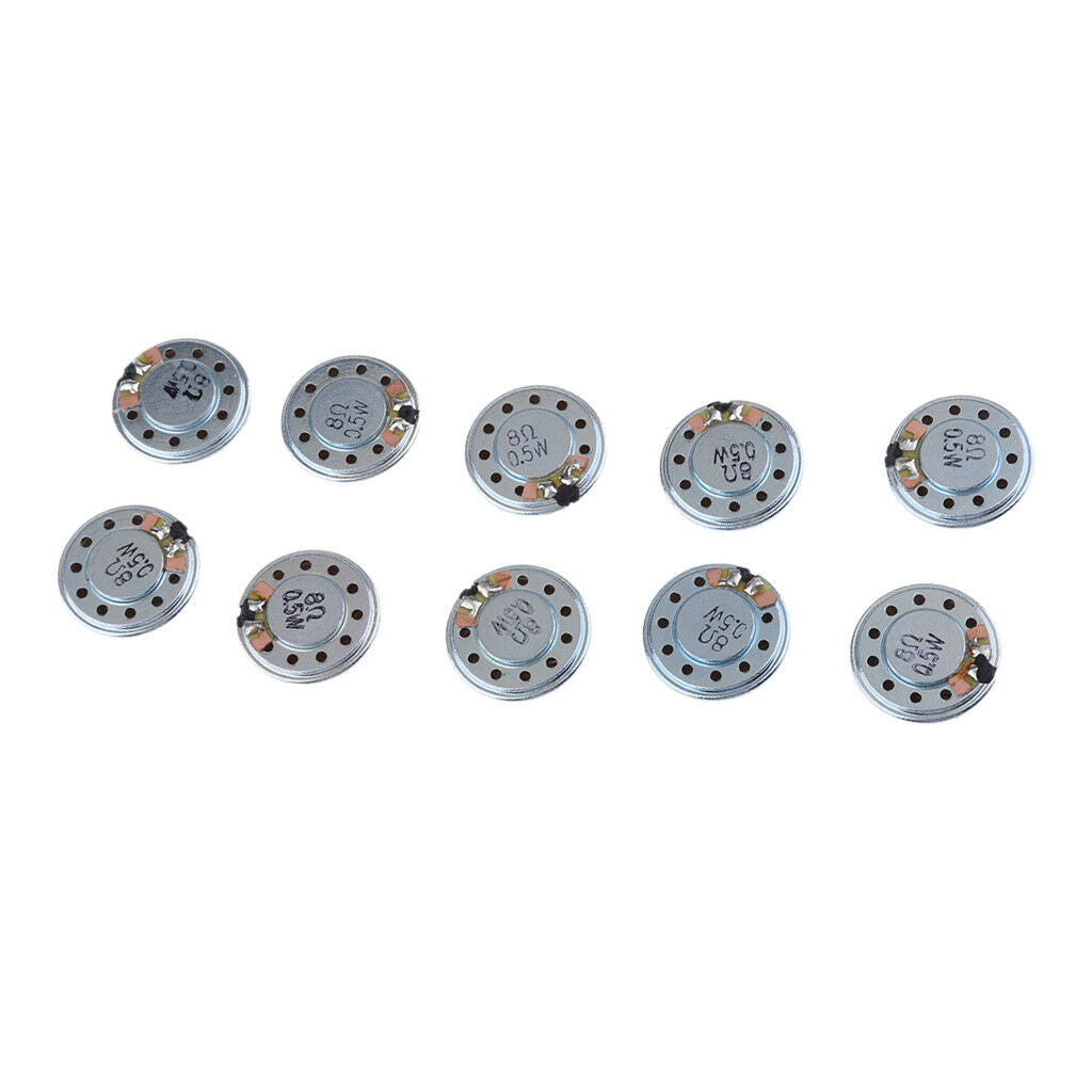 10 Pack 20mm 8ohm 0.5W Audio Speaker Stereo Woofer Loudspeaker Trumpet Horn