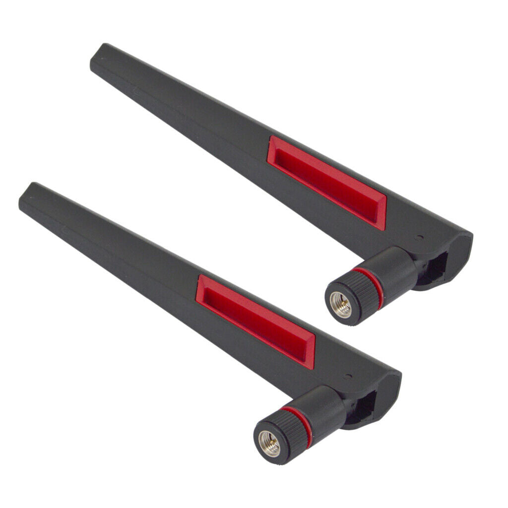 2 Packs Dual Frequency High Enhanced WiFi Router Antenna Male Connector