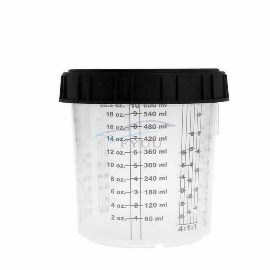 Hard Inner Cup Lids 600ml Spray Gun Tool With M16X1.5mm External Thread Adapter