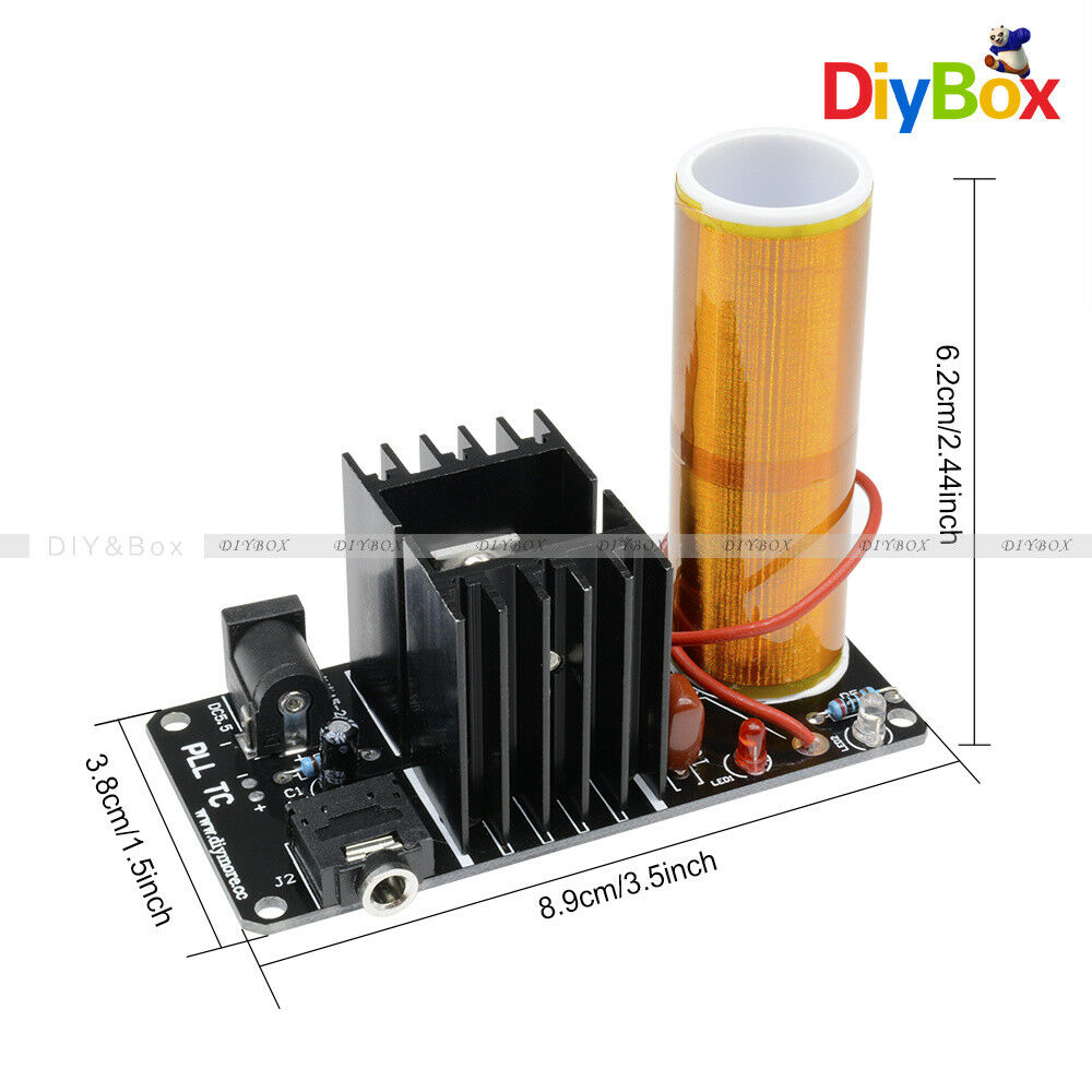 Mini Tesla Coil Plasma Speaker Finished Electronic Field Music 15W 15V-24V