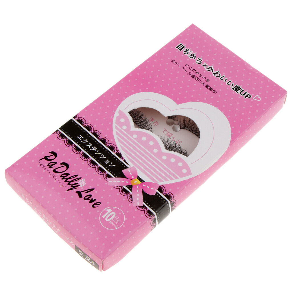 10 Pairs False Eyelashes Extension Long Thick Criscross Fiber Handmade Lash