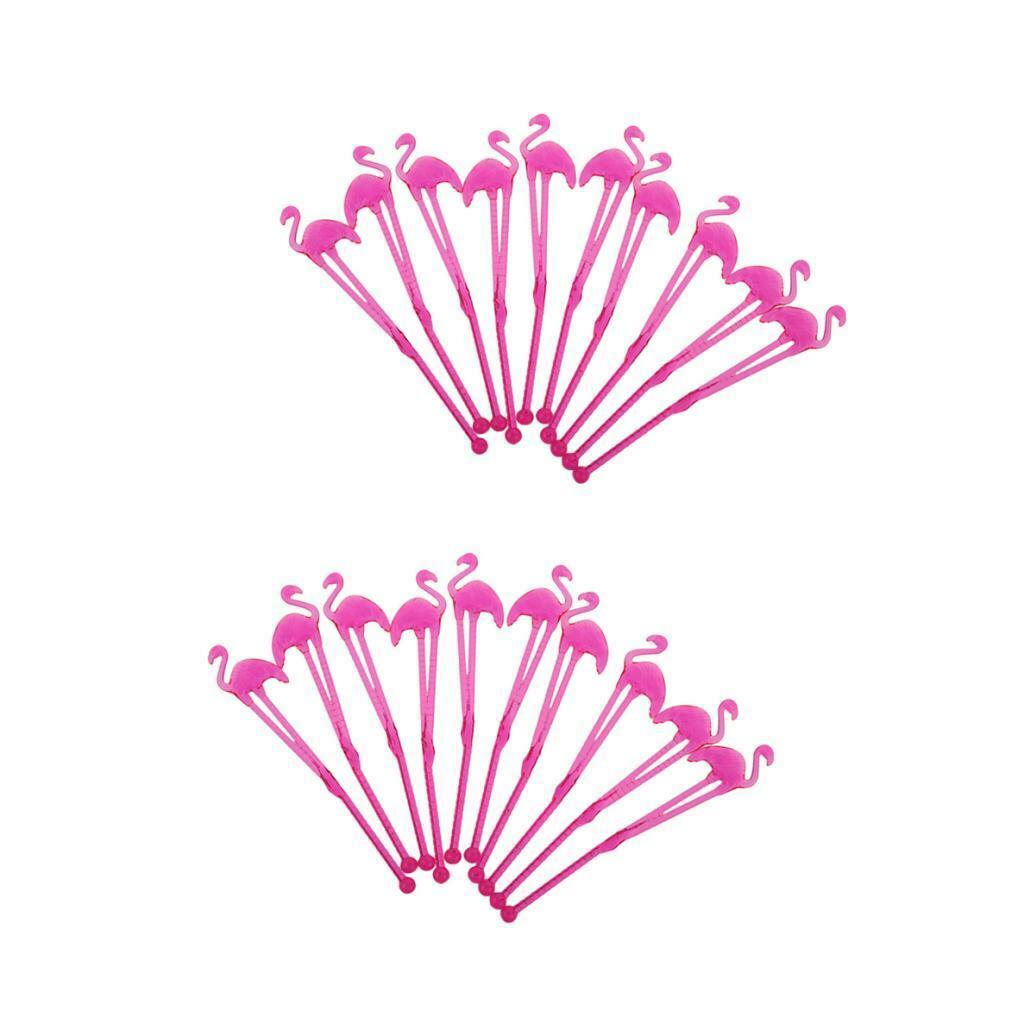 20x   Flamingo Sticks Swizzle Cocktail Stir Bar Dinning Drink Stirrers