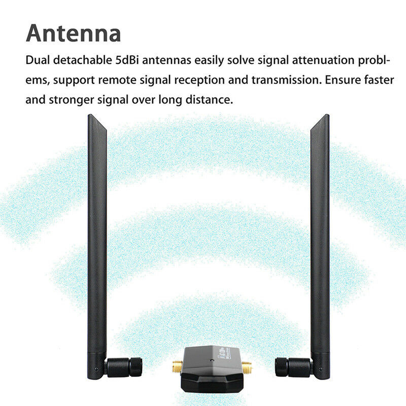 1200Mbps Long Range AC1200 Dual Band 5GHz Wireless USB 3.0 WiFi Adapter AnteDEAU