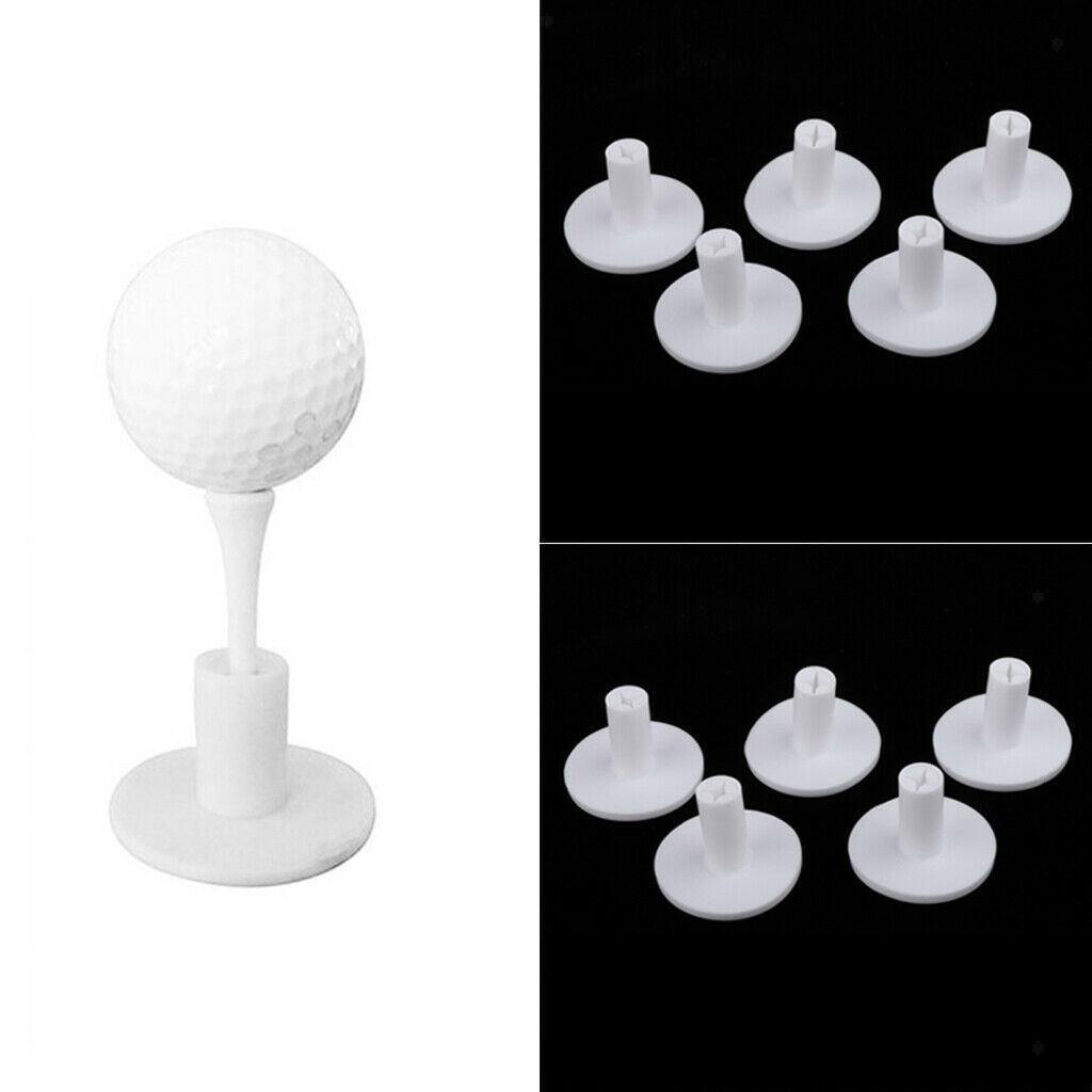 10 Rubber Golf Tees Holder Golf Driving Range Tee Practice Tool Accessories