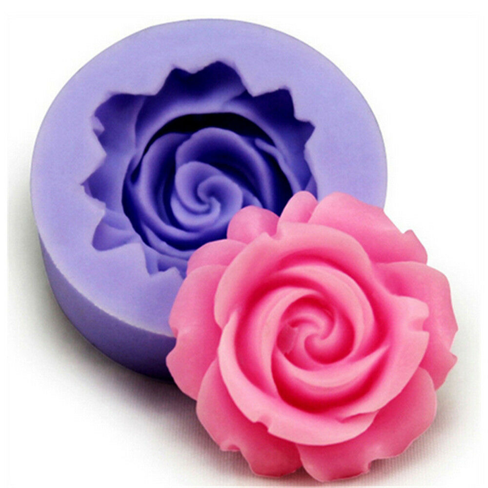 Mini Rose Flower DIY Fondant Cake Chocolate Sugarcraft Mold Cutter Silicone Tool