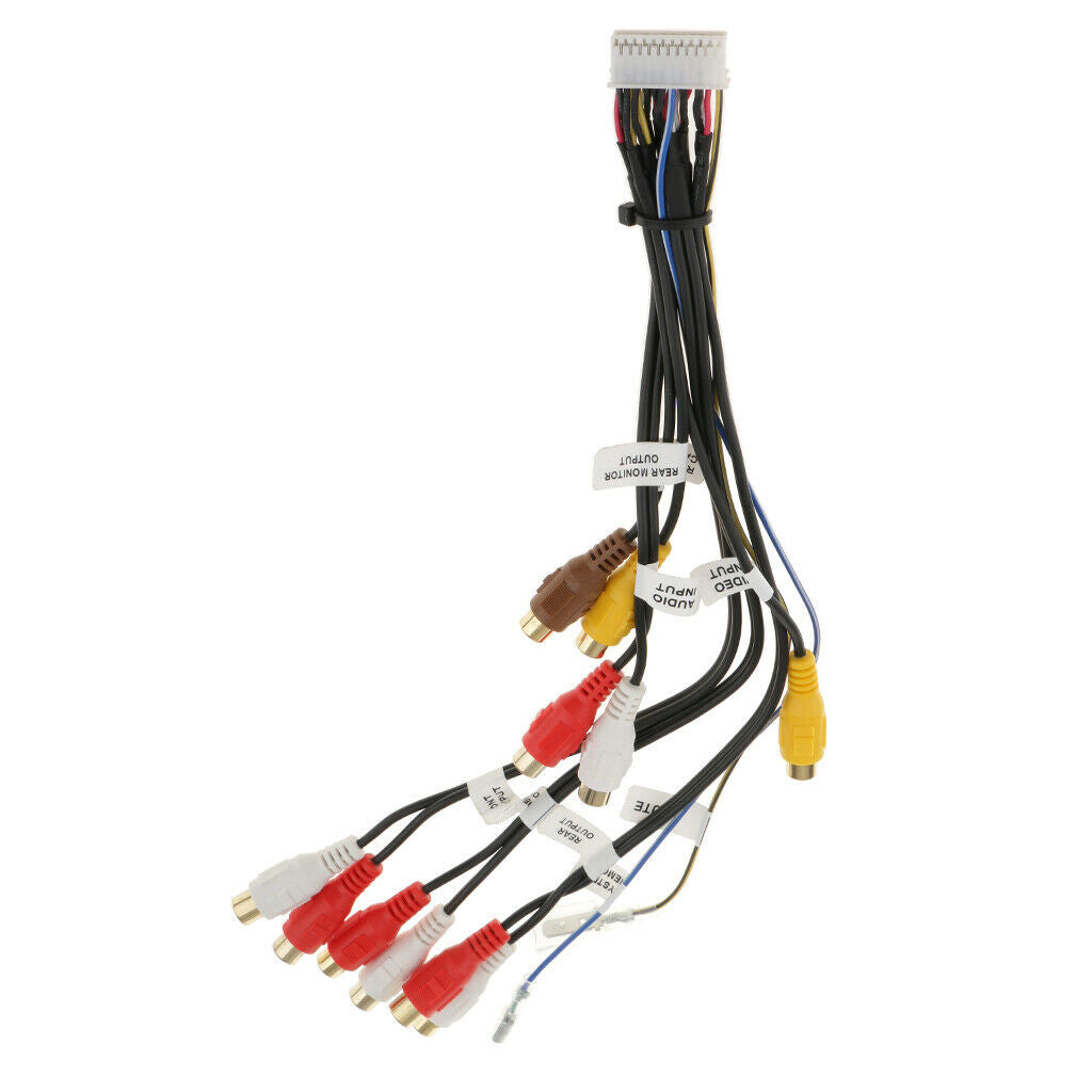 24 pin RCA Audio Video Adaptor Pre Out Lead for Pioneer Avic-F900BT F90BT