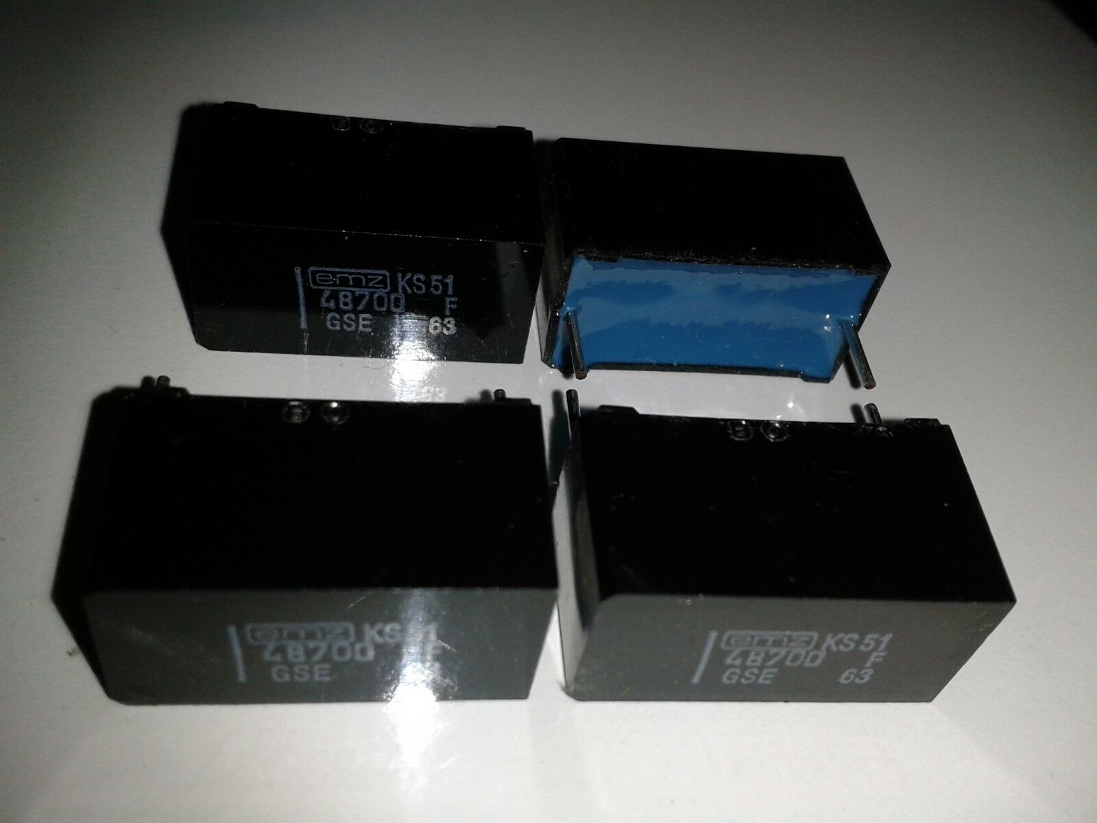 4pcs EMZ 48700pF 48.7nF 63V 1% POLYSTYRENE (47nF replace)CAPS GREAT FOR AUDIO!
