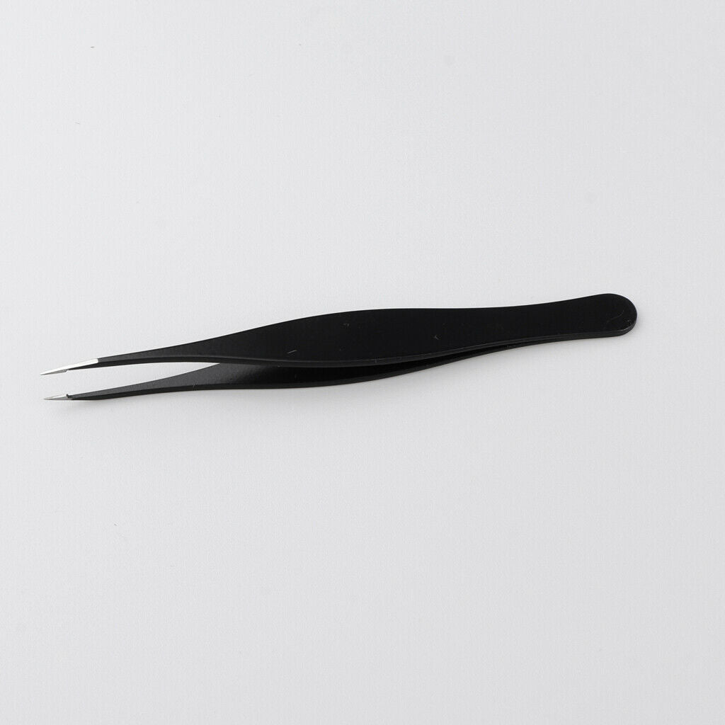 Eyelash Tweezers Curved Flat Clip Extension False Lash Applicator Clamp Sharp