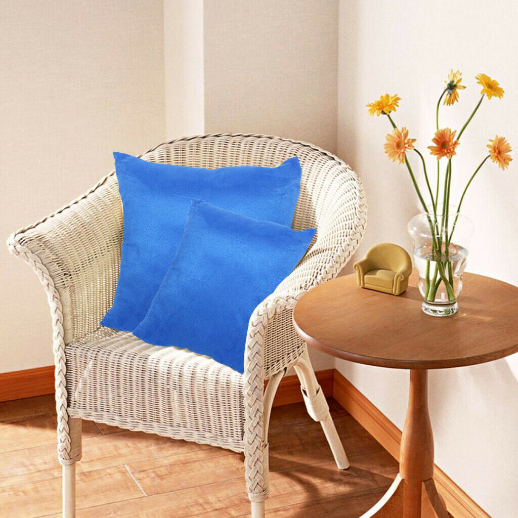 Blue Pillow Slip Square Pillow Cover for Bedding Sofa Car Bedroom 50x50cm