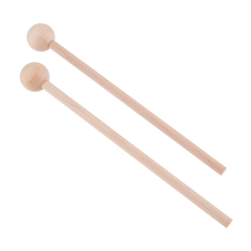 1 Pair Drum Marimba Xylophone Mallets Replacement Hard Wood 22cm for Kids