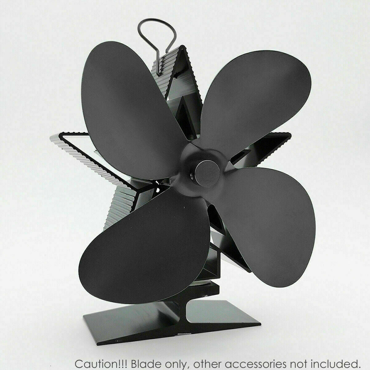 4 Blade Stove top Fan Heat Powered Log Wood Burner Eco Friendly Mini Fan Leaf