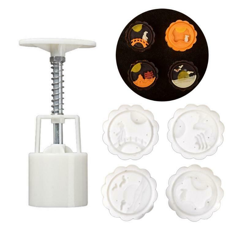 50g Plastic Moon Cake Mold Press Safe Mooncake Mould for Mid-Autumn Festival Use