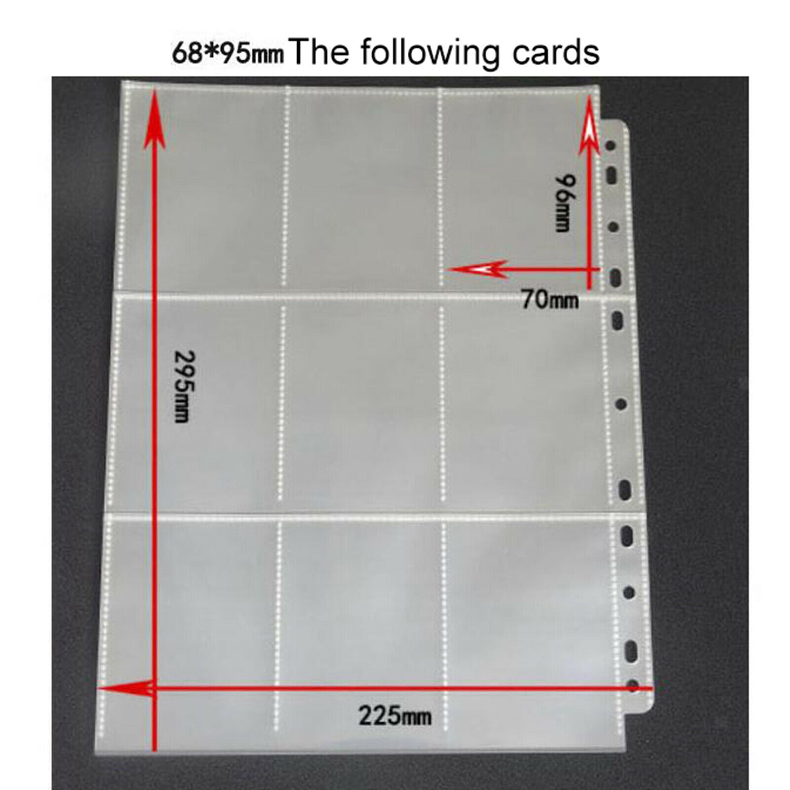 10 Pack 9 Pocket Pages Protectors Coupon Pages for Baseball Cards Game Cards