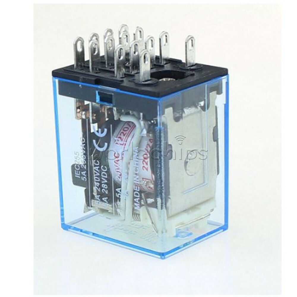MY4NJ DC12V 14 Pin Electromagnetic Coil Power Relay DIN Rail Mountedswitch