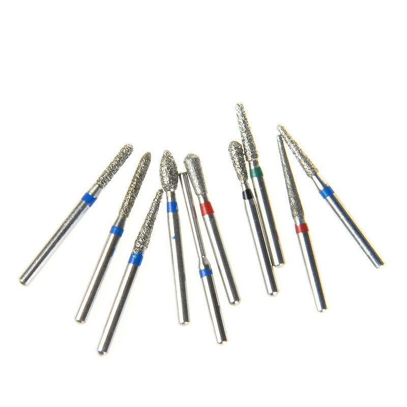 100X Dental Diamond Burs Set f Crown Bridge Preparation Posterior Molar Teeth