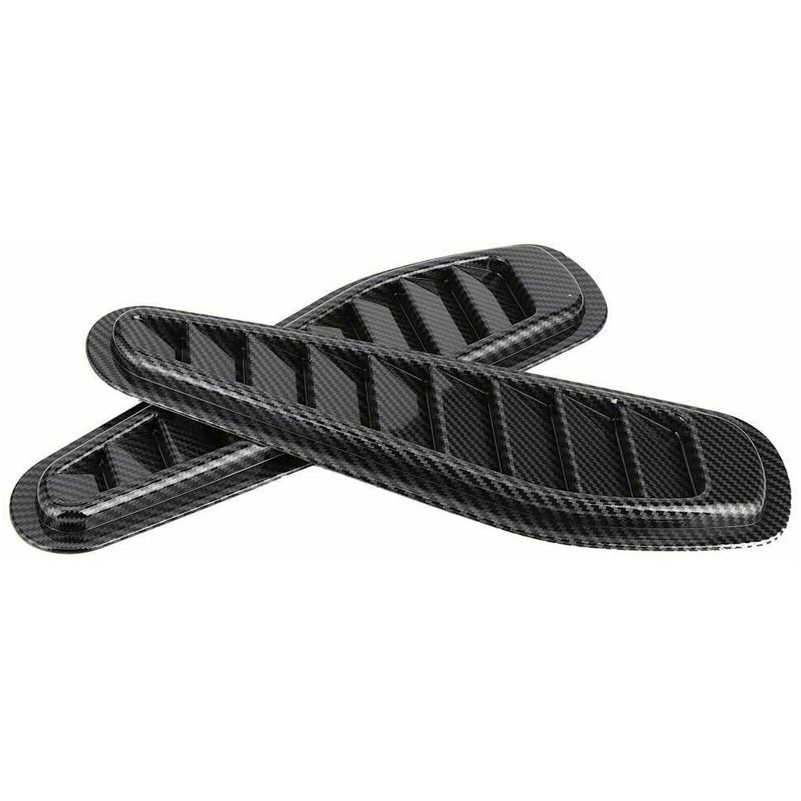Sport Carbon Fiber Air Flow Vent Bonnet Car Front Hood Scoop Cover Trim Decor