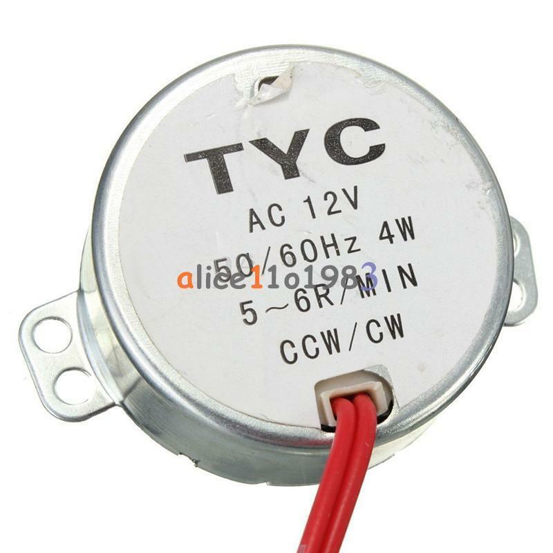 Pro TYC 50 AV 12V 4W 50/60Hz Synchronous Motor 5/6RPM CW CCW Microwave Turntable
