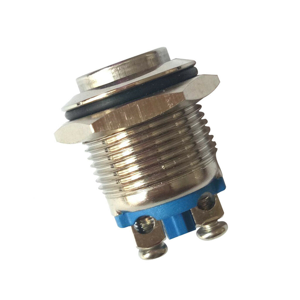 16mm High Round Waterproof Momentary Push Button Switch Copper Contact 1 ON