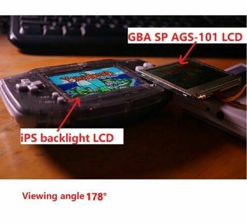10 Levels High Light V2 IPS Backlight LCD Screen Kit For Game Boy Advance GBA