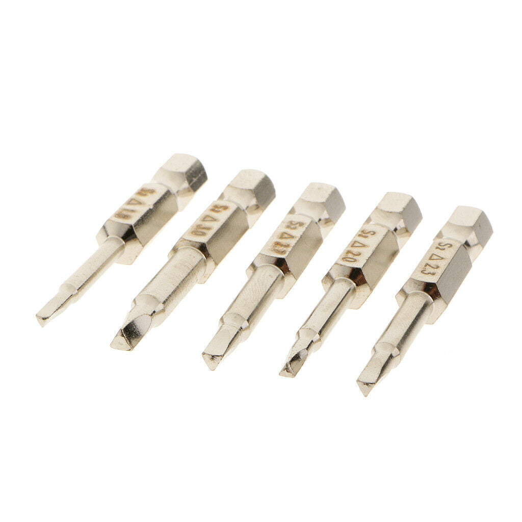 Set of 5 1/4'' Hex Triangle Head Screwdriver Bits Triangle Bit Set 50mm/2''