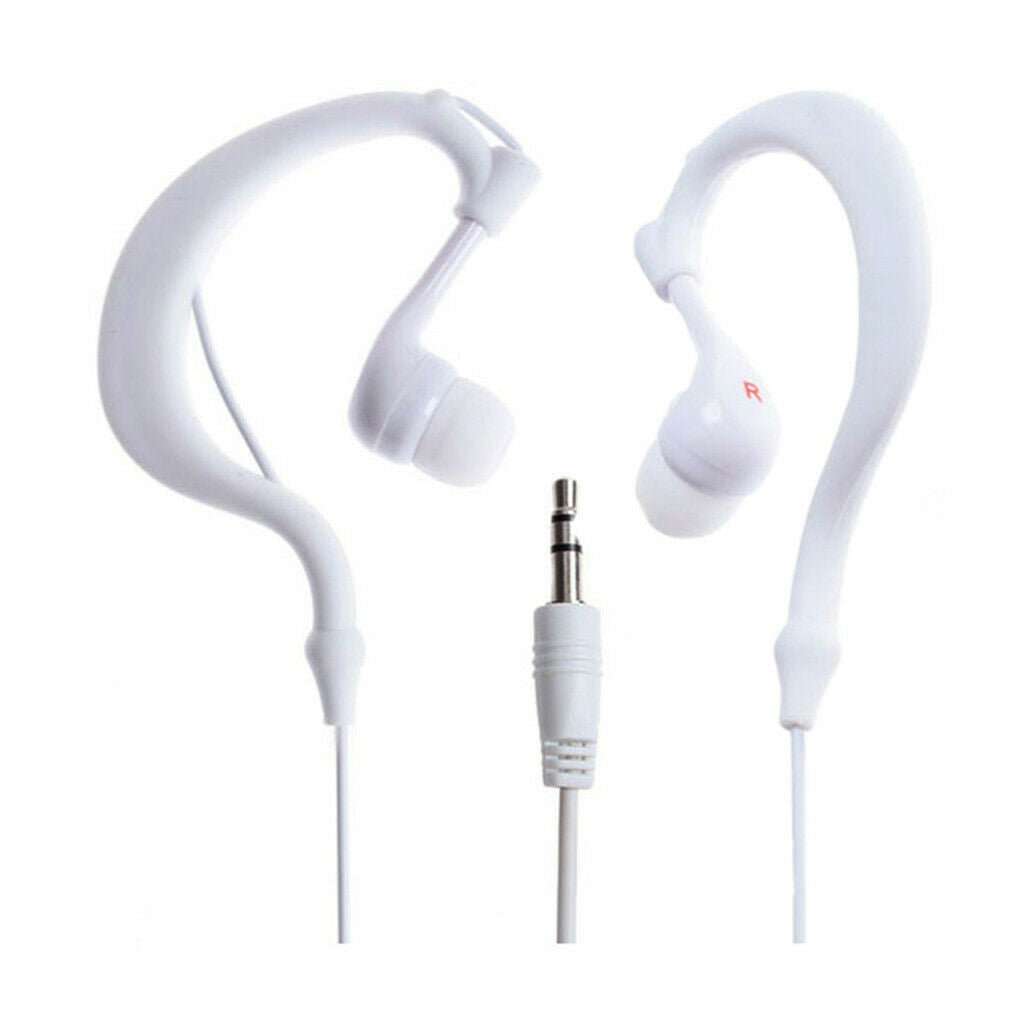 2x Waterproof 3.5mm AUX Port Earhook Earphone Earpiece Muisc Headset Earplug for