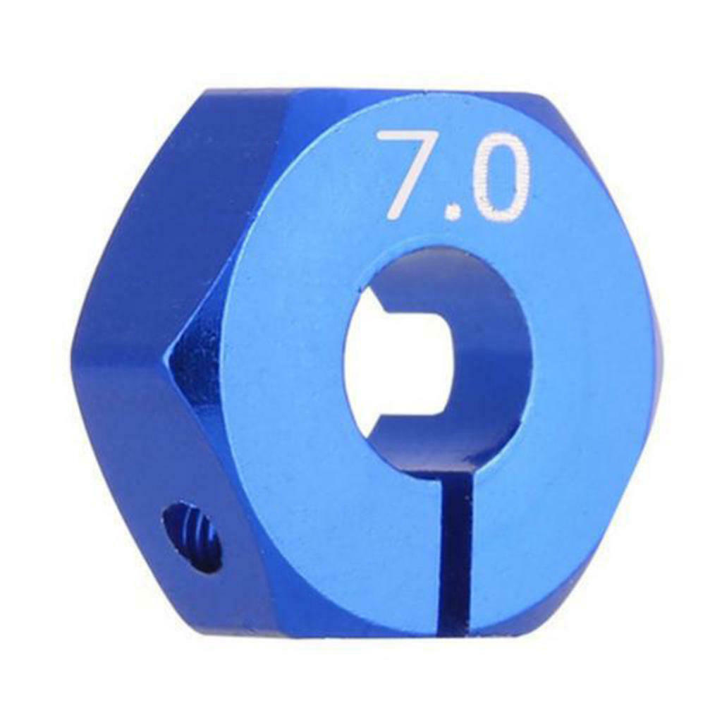 Replacement 12x7mm Wheel Hex Rim Hubs Metal Blue for RC4WD CC01 1:10 RC Car