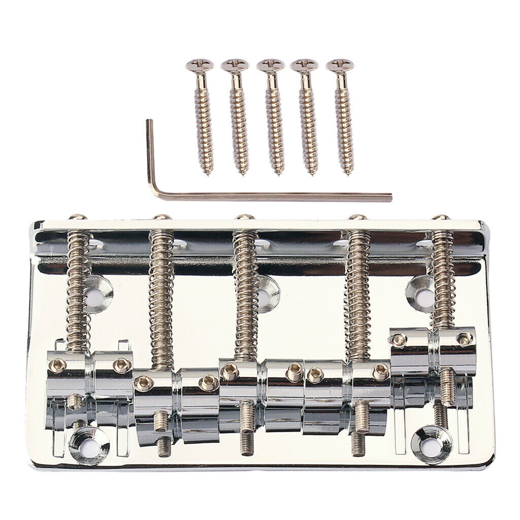 5 String Bass Bridge Screw Wrench Bass Instrument Replacement Accessory, Sliver