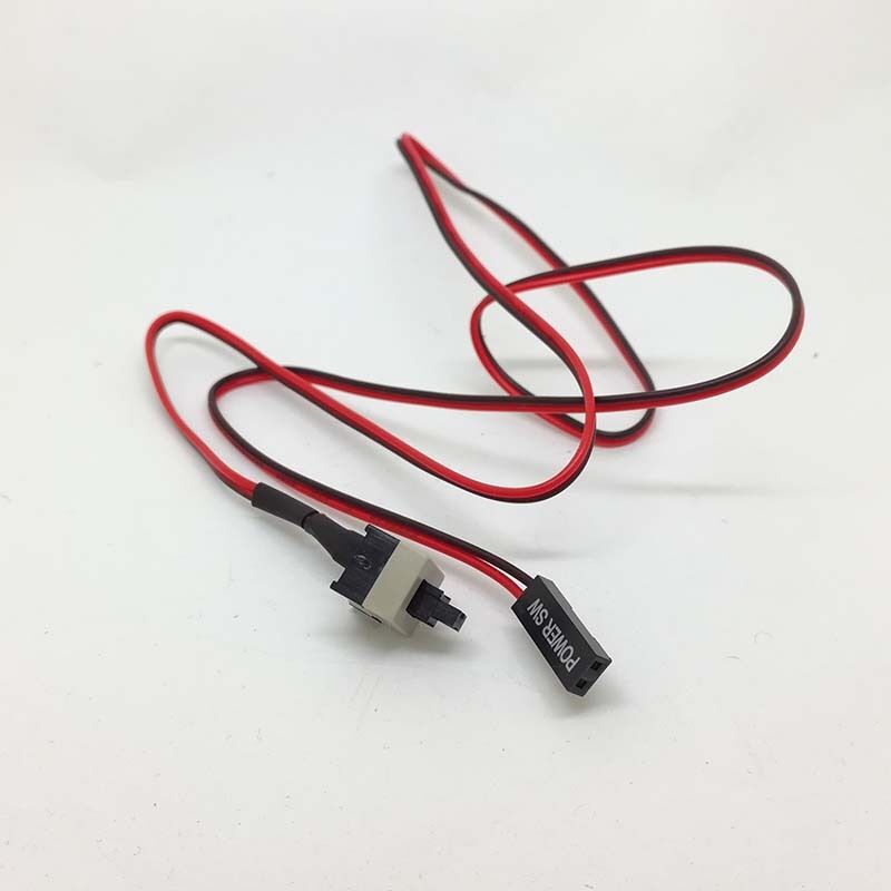 2xPC Power ATX Wire Motherboard Switch Power rest Cable On/Off Supply computer