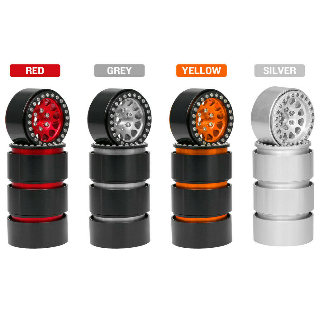 1.9" Beadlock Wheels Rims for 1/10 Axial SCX10 II 90046 D90 RC Crawler Car