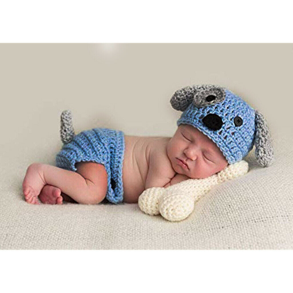 Photography Prop Baby Costume Cute Crochet Knitted Hat   Girl Boy Cute Animal