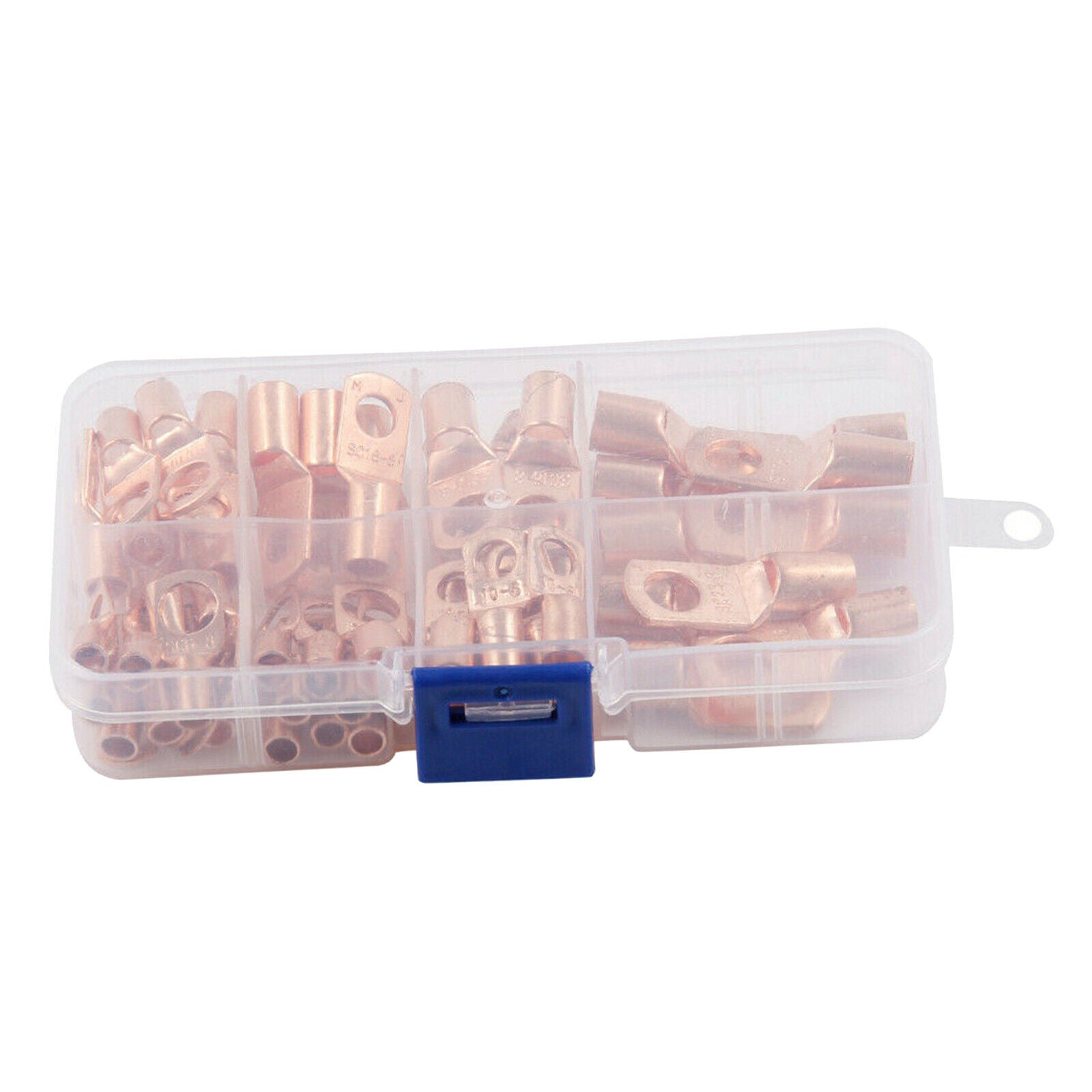 Lot 60 Copper Bare Cable Crimped/Soldered SC Terminals Ring Kit with Storage Box