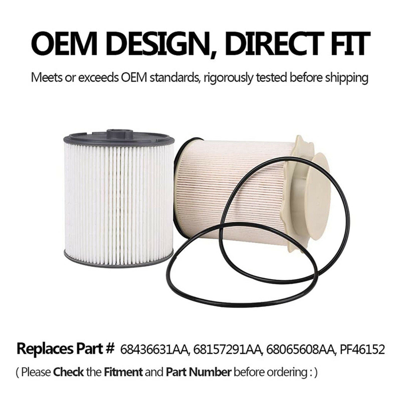 Water Separator Set 68436631AA for Ram 2500 2019 6.7L Engines Accessories
