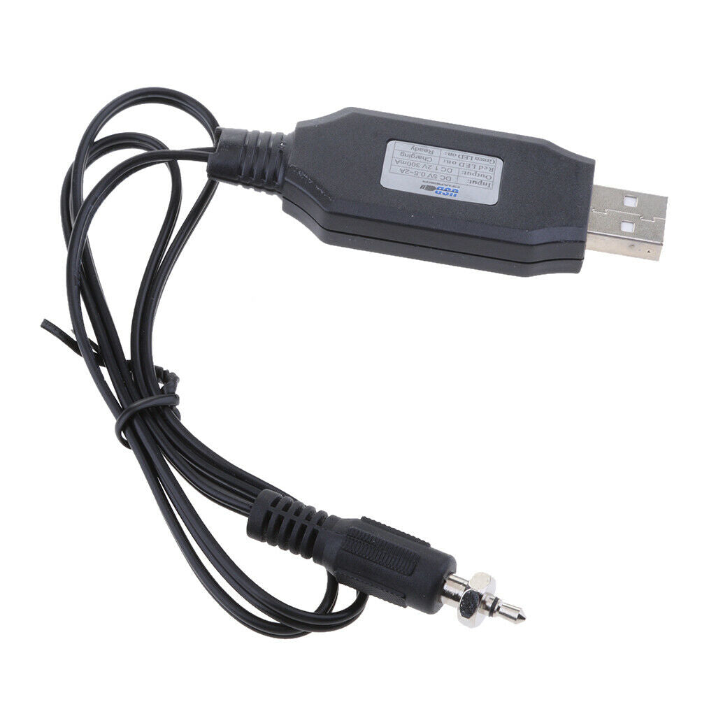 Premium USB Male to Glow Plug Ignitor Charger Adapter Cable Kit For RC Cars