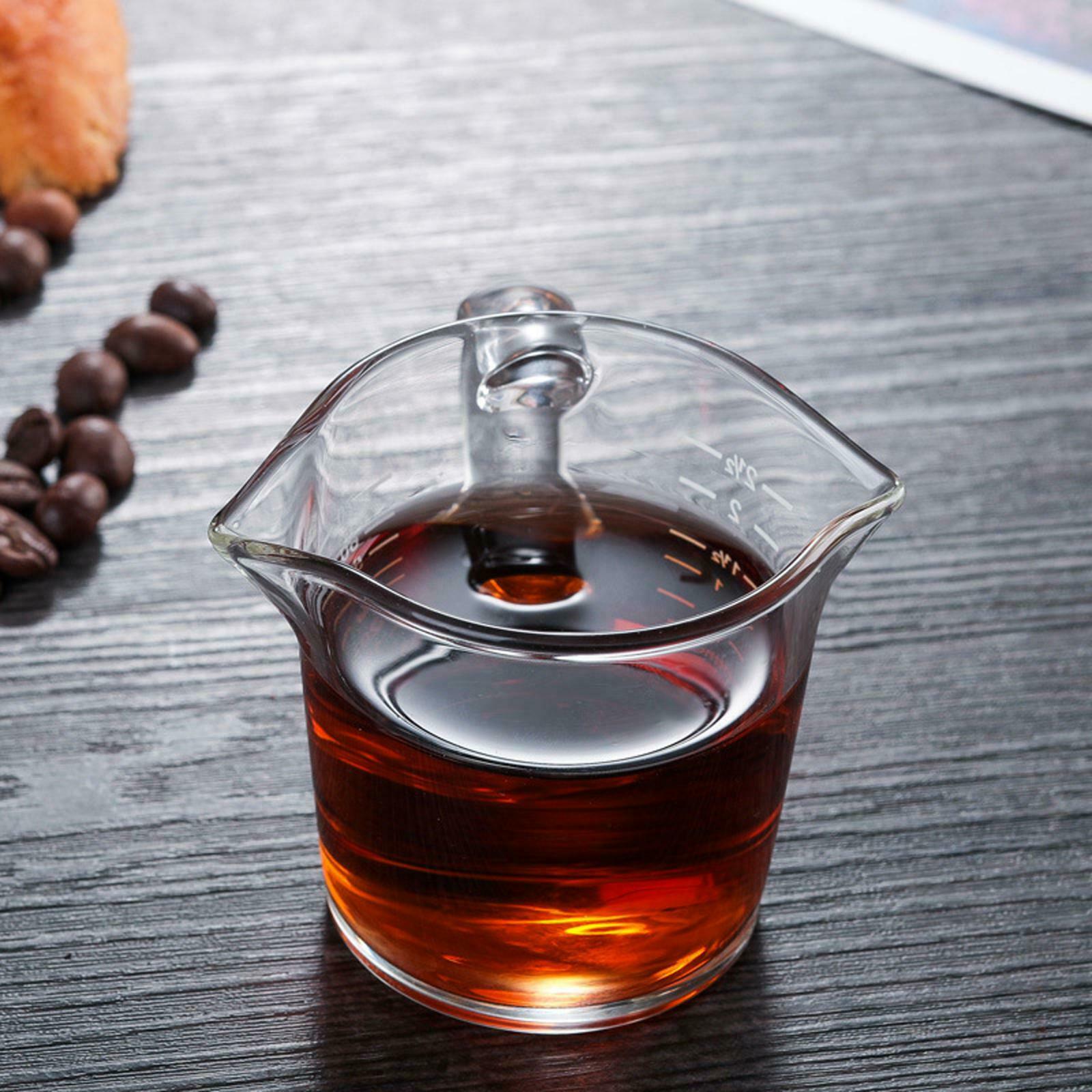 Multifunctional Glass Measuring Cup 70ML Clear Scale Ounce Cup for Tea Cafe