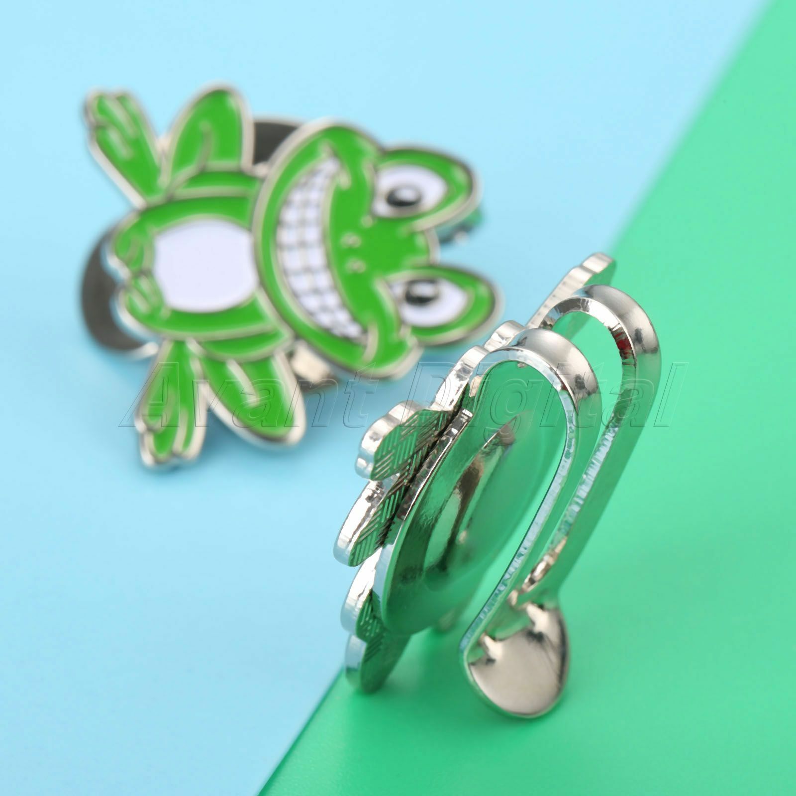 Alloy Frog Pattern Design Hat Clip With Magnetic Golf Ball Marker Training Game