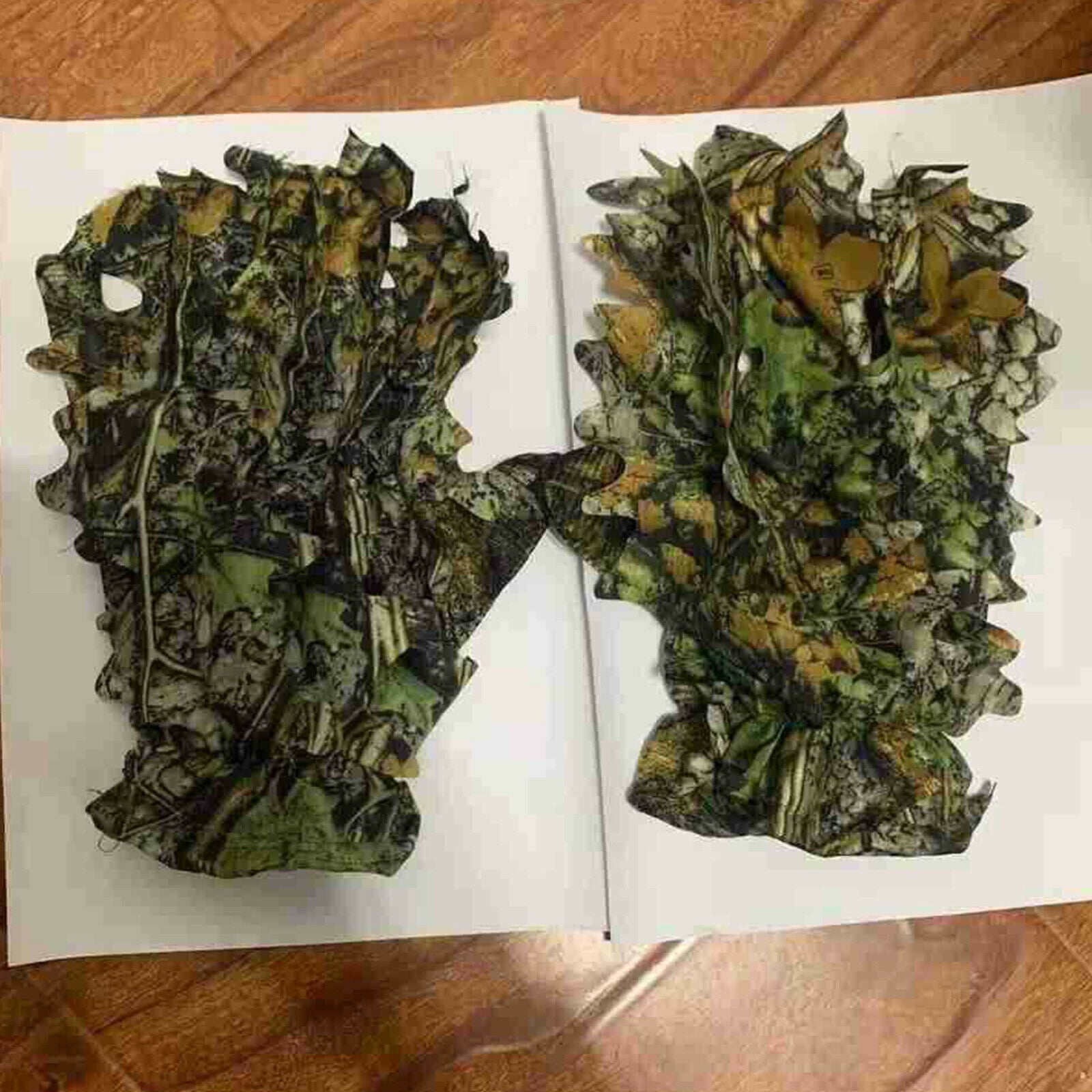 Pair Outdoor Bionic Camouflage Thin Gloves Climbing Cycling Shooting Hunting