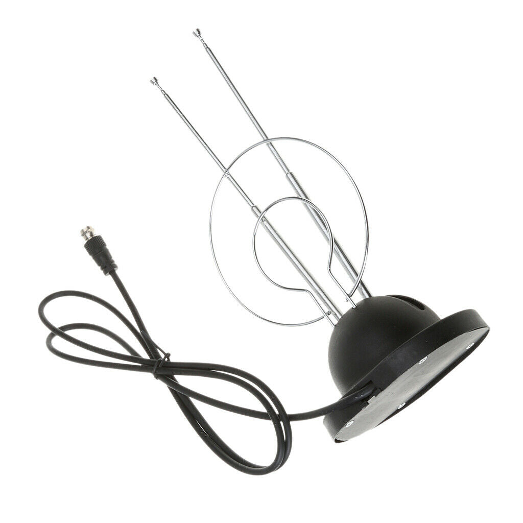 Rabbit Ear Digital Ready TV Antenna HDTV VHF UHF with Coax Cable