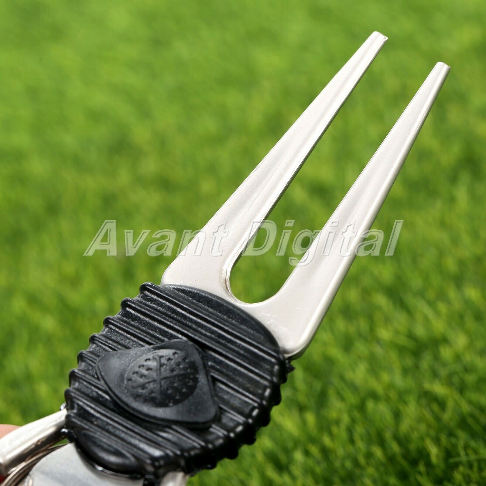 Alloy Golf Club Ball Marker Pitch Putting Fork Repair Divot Tool Lawn Green 2pcs